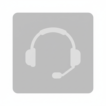 Minimal flat icon representing customer support.
Headset or support symbol in light grey.
Soft grey square background.
Clean modern UI style.
White background.
No text, no logo.
